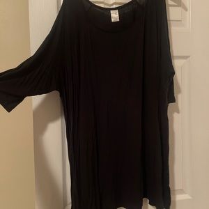 Cold shoulder black shirt